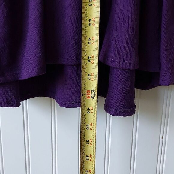 Ava‎ & Viv XXL V Neck Midi Wrap Dress Purple Textured - Picture 8 of 10